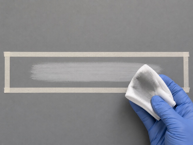 Vérification de la réticulation d'un revêtement à l'éthyl silicate par test MEK